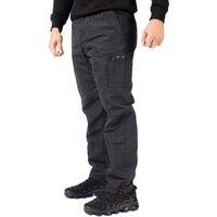 MyShoeStore Men's Thermal FleeceLined Cargo Trousers in Black | Size: Large
