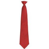 Premier Men's Fashion "Colours" Work Clip On Tie in Red