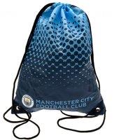 Manchester City FC Men's Fade Design Drawstring Gym Bag in Blue