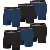 Atlas for Men Men's Logo Stretch Boxer Shorts (Pack of 6) in True Black | Size: 2XL