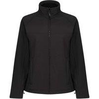 Regatta Professional Women's Uproar Softshell Wind Resistant Jacket in True Black | Size: 22