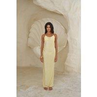Moda Minx Women's Eden Maxi Dress in Yellow | Size: Medium/Large
