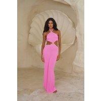 Moda Minx Women's Adelaide Scrunch Maxi Dress in Pink | Size: S/M