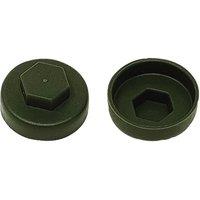 Forgefix Techfast Cover Cap Olive Green 16Mm (Pack 100)