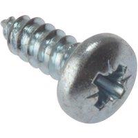 Forgefix Self-Tapping Screw Pozi Pan Head Zp 1.1/2In X 10 Box 200 in Silver