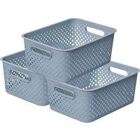 SmartStore Essence Large Sea Salt 'Storage Tray Basket' 11.4L x 3 in Pale Blue