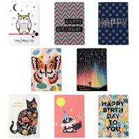 Wee Blue Coo Birthday Multipack Of 8 Cards Bold Contemporary Celebration Themes | Size: 8 pack