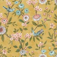 Fine Dcor Eleanor Floral Wallpaper in Yellow