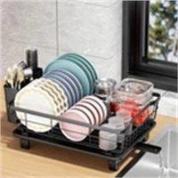 Nordara Stainless Steel Kitchen Dish Cup Drying Rack in Black | Size: 100g