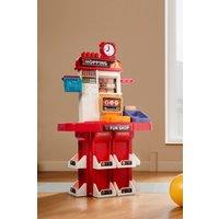 Living and Home Red Pretend Supermarket Shopping Playset 38PCS Toy Accessory Set