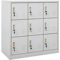 Berkfield Home Locker Cabinet Light Grey 90x45x92.5 cm Steel
