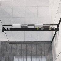 Berkfield Home Shower Shelf for Walk-in Shower Wall Black 100 cm Aluminium