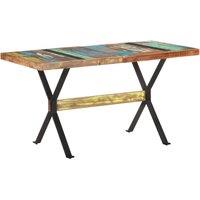 Berkfield Home Dining Table 140x70x76 cm Solid Reclaimed Wood | Size: 140 x 70 x 76 cm