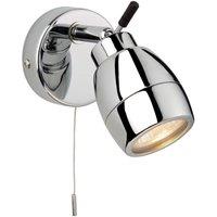 Netlighting Marine 1 Light Single Switched Bathroom Ceiling Spotlight Chrome IP44 GU10 in Grey