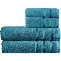 CHRISTY 'Antalya' 100% Turkish Cotton 4 Piece Luxury Bath Sheet Set in Blue