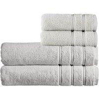CHRISTY 'Antalya' 100% Turkish Cotton 4 Piece Luxury Bath Sheet Set in Light Grey