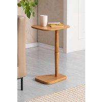 MH London Solid Mango Wood Side Table, Bedside End Table - Alina in Light Brown