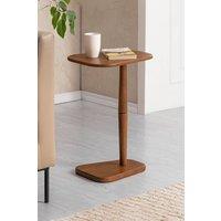 MH London Solid Mango Wood Side Table, Bedside End Table - Alina in Walnut