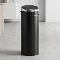 HOMCOM 50L Sensor Bin, Stainless Steel Kitchen Bin, Black