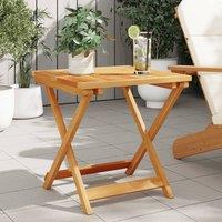 Berkfield Home Folding Garden Table 50x50x50 cm Solid Wood Acacia in Brown | Size: 50 x 50 x 50 cm
