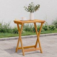 Berkfield Home Folding Garden Table 50x36x60 cm Solid Wood Acacia in Brown | Size: 50 x 36 x 60 cm