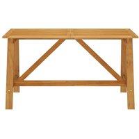 Berkfield Home Garden Dining Table 140x70x73.5 cm Solid Acacia Wood in Brown