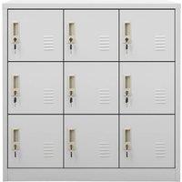 Berkfield Home Locker Cabinet Light Grey 90x45x92.5 cm Steel