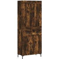 Berkfield Home Highboard Smoked Oak 69.5x34x180 cm Engineered Wood in Brown