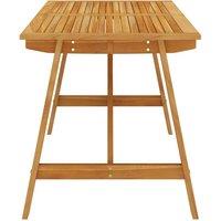Berkfield Home Durable Garden Dining Table 140x70x73.5 cm Solid Acacia Wood in Brown
