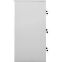 Berkfield Home Locker Cabinet Light Grey 90x45x92.5 cm Steel
