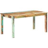 Berkfield Home Dining Table Solid Reclaimed Wood 160x80x76 cm | Size: 160 x 80 x 76 cm