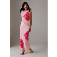 Warehouse Women's Placement Chiffon Bias Maxi Skirt in Floral | Size: 8
