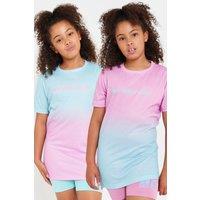 Beat Girlz Club Girl's Sprinkle Print Two Pack T-Shirts in Baby Pink | Size: 11-12 Years