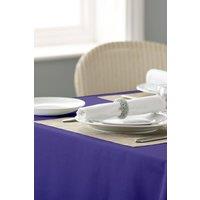 Vision Polyester Plain Circular Tablecloths in Purple | Size: 132 cm
