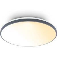 BRILONER Anthracite 44W CCT Dimmable Remote Control LED Ceiling Light in Dark Grey