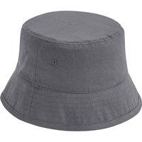 Beechfield Men's Cotton Bucket Hat in Mid Grey | Size: S/M