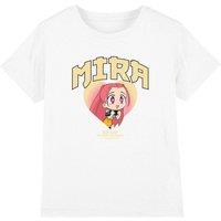 Netflix Kpop Demon Hunters Huntrix Mira Collegic Kids T-Shirt, White | Size: 5-6 Years