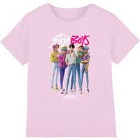 Netflix Kpop Demon Hunters Saja Boys Boy Band Kids T-Shirt, Pink | Size: 7-8 Years