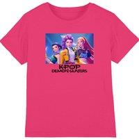 Netflix Kpop Demon Hunters Heroic Huntrix Huntrx Kids T-Shirt, Hot Pink | Size: 12-13 Years