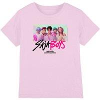 Netflix Kpop Demon Hunters Saja Boys Photo Frame Kids T-Shirt, Pink | Size: 12-13 Years