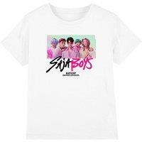 Netflix Kpop Demon Hunters Saja Boys Photo Frame Kids T-Shirt, White | Size: 5-6 Years