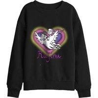 Netflix Kpop Demon Hunters Huntrix Saja Boys Rujinu Heart Fan Art Sweat Black | Size: 5-6 Years