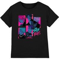 Netflix Kpop Demon Hunters Saja Boys Demons Kids T-Shirt, Black | Size: 12-13 Years