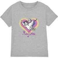 Netflix Kpop Demon Hunters Huntrix Saja Boys Rujinu Heart Fan Art Jr Tee, Grey in Light Grey | Size: 12-13 Years