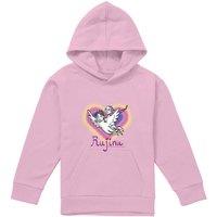 Netflix Kpop Demon Hunters Huntrix Saja Boys Rujinu Heart Fan Art Hoodie Pink in Light Pink | Size: 7-8 Years