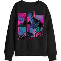 Netflix Kpop Demon Hunters Saja Boys Demons Kids Sweatshirt, Black | Size: 12-13 Years