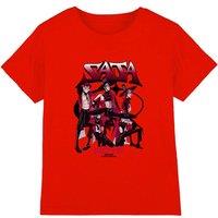 Netflix Kpop Demon Hunters Saja Boys Demon Group Kids T-Shirt, Red | Size: 5-6 Years