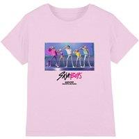 Netflix Kpop Demon Hunters Saja Boys Soda Pop Dance Kids T-Shirt, Pink | Size: 9-11 Years