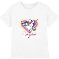 Netflix Kpop Demon Hunters Huntrix Saja Boys Rujinu Heart Fan Art Jr Tee, White | Size: 12-13 Years