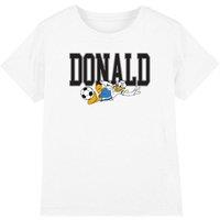 Disney Donald Duck Football Kick Kids T-Shirt, White | Size: 3-4 Years